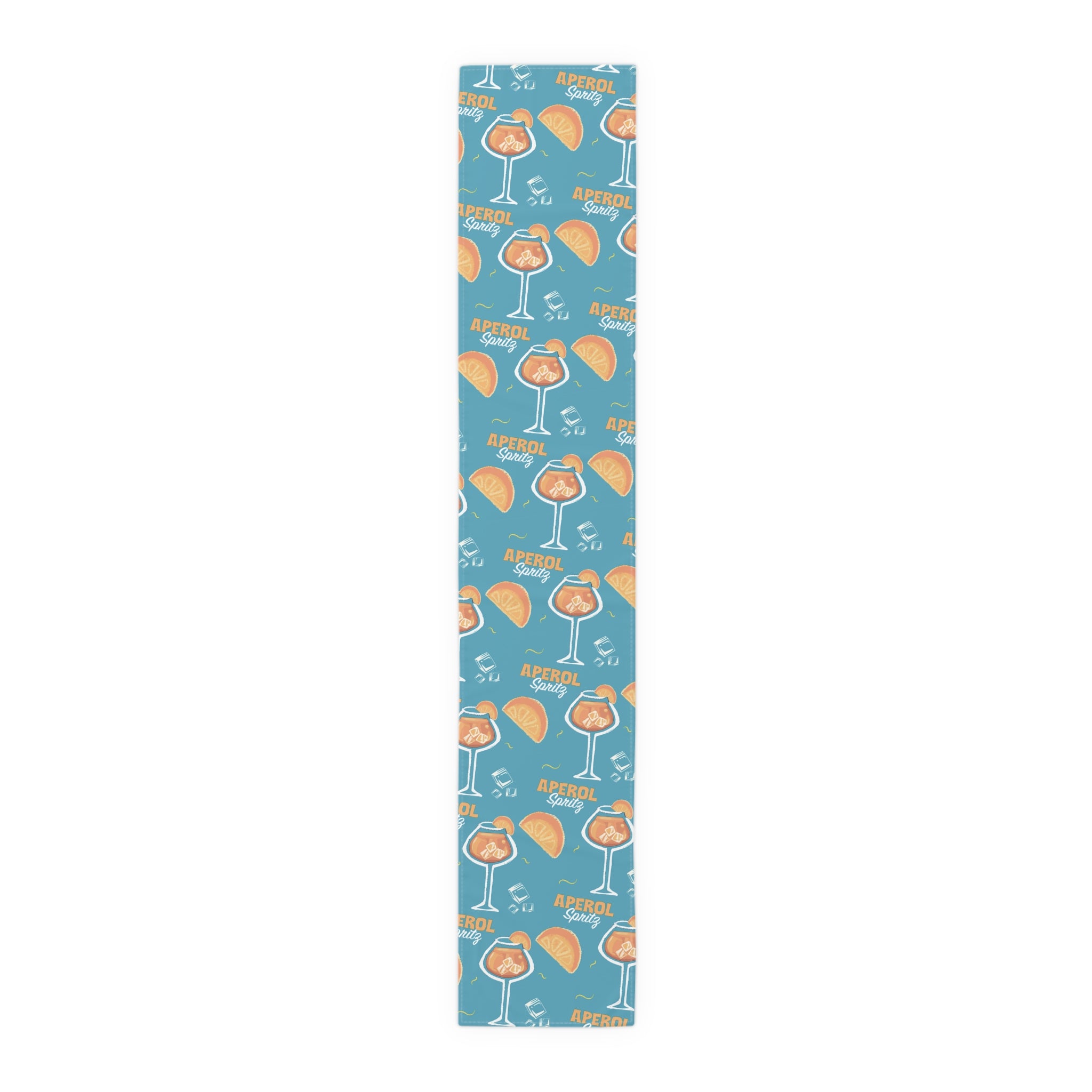 Aperol Spritz Table Runner – Turquoise Cocktail Party Decor