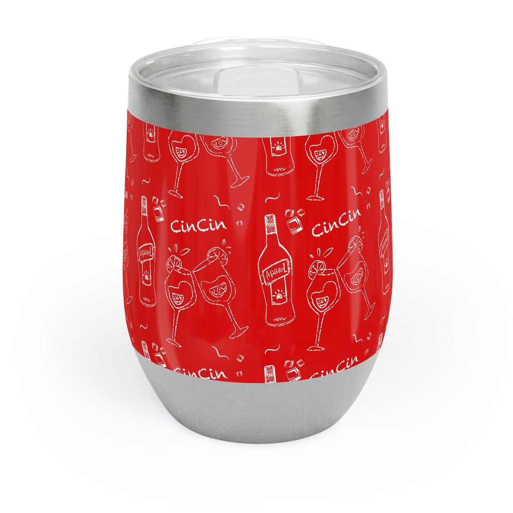 Cin Cin Cocktail Wine Tumbler — Red Aperol Inspired Design