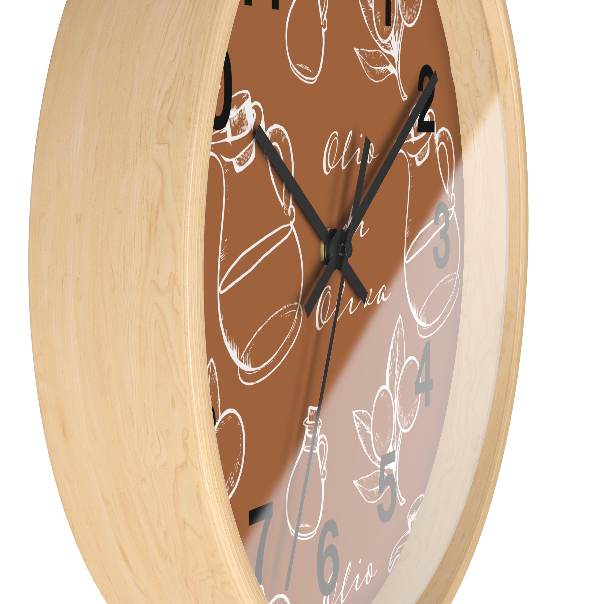 10" Olive Oil Kitchen Wall Clock - Italian Farmhouse Decor