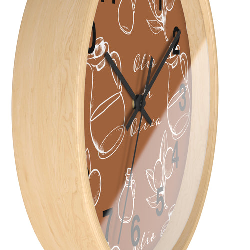 10" Olive Oil Kitchen Wall Clock - Italian Farmhouse Decor