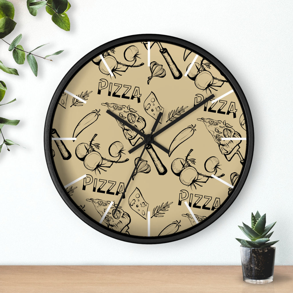 10" Retro Pizza Slice Wall Clock - Italian Kitchen Decor
