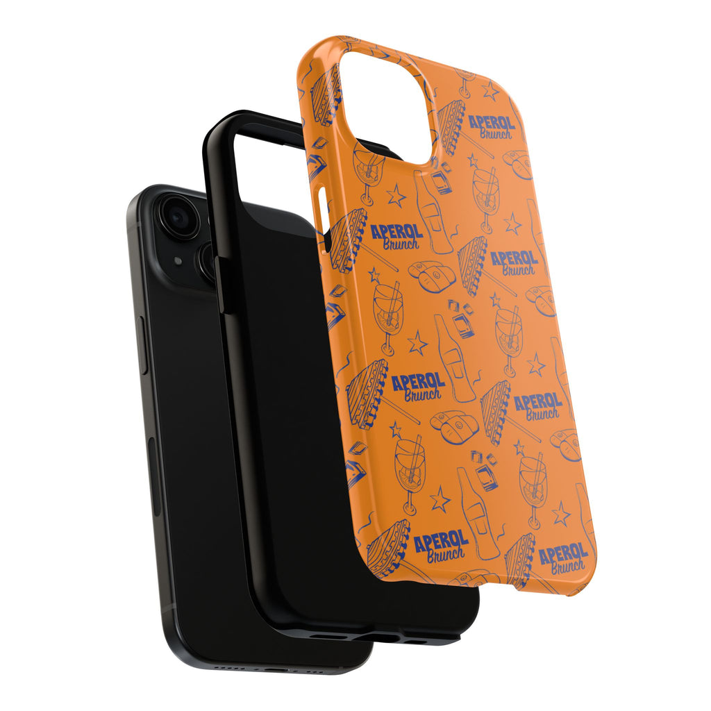 Aperol Brunch Collection Tough Phone Case — Orange and Blue Aperol Inspired Design