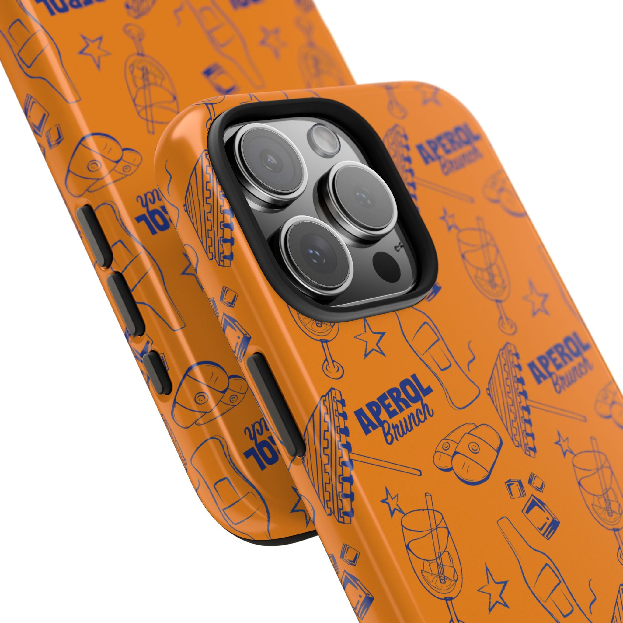 Aperol Brunch Collection Tough Phone Case — Orange and Blue Aperol Inspired Design