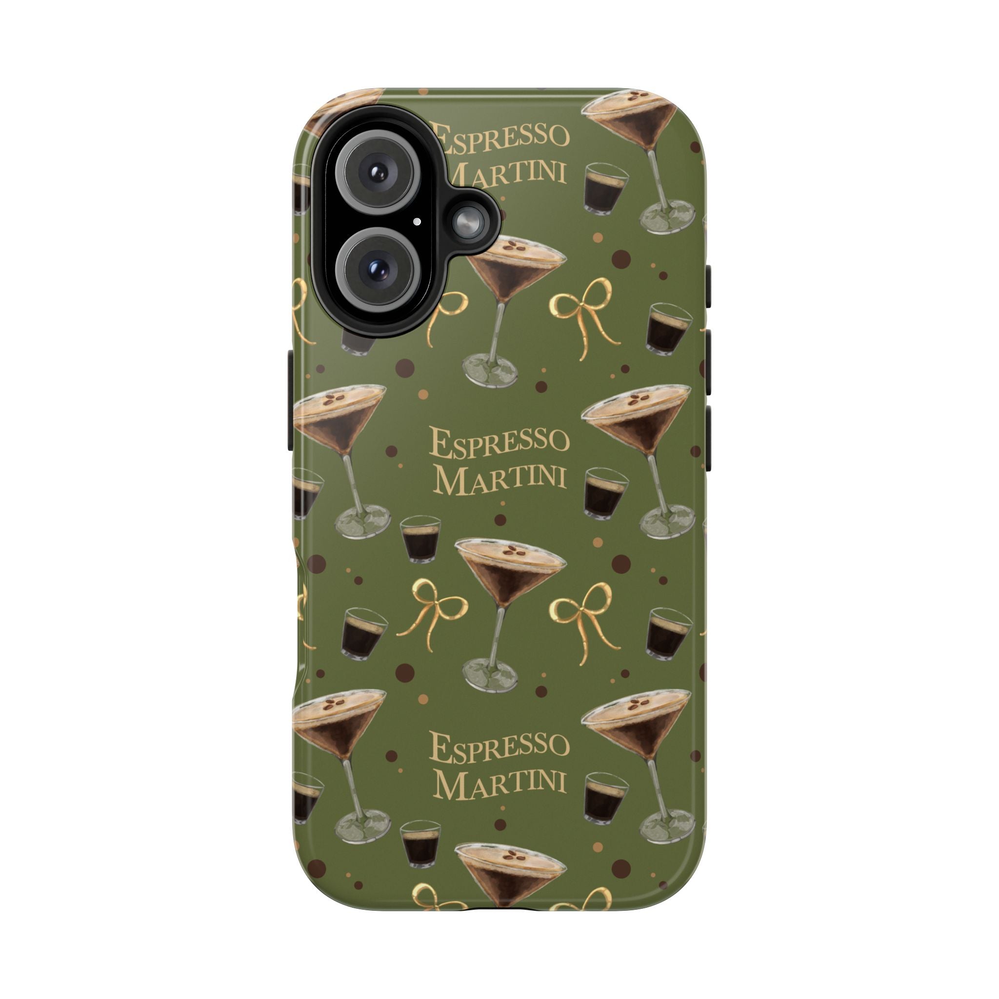 Espresso Martini Tough Phone Case — Olive Green Espresso Collection Inspired Design