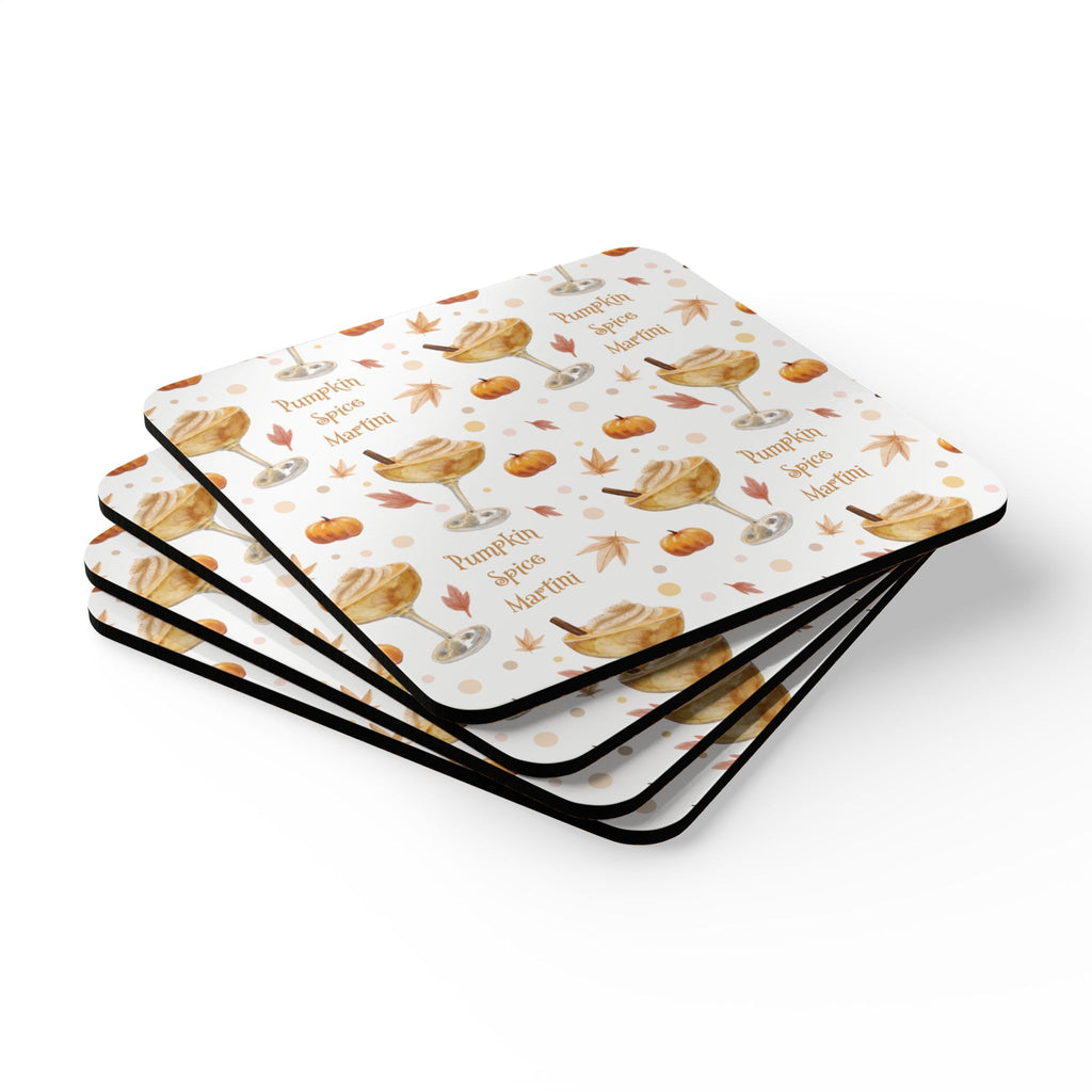 Pumpkin Spice Martini Cork Coaster Set of 4 — White Pumpkin Collection Inspired Design