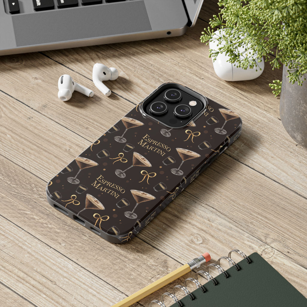 Espresso Martini Tough Phone Case — Dark Brown Espresso Collection Inspired Design