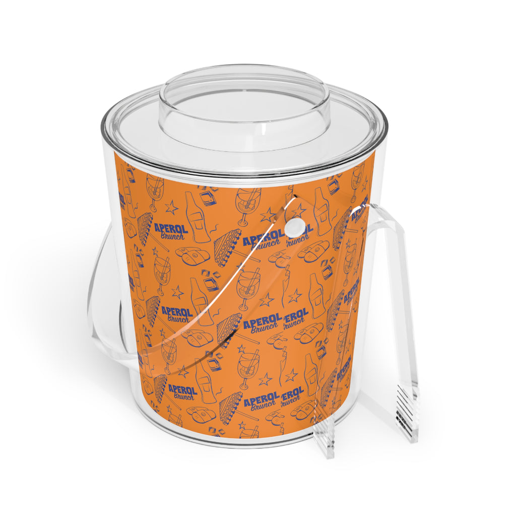 Aperol Spritz Ice Bucket with Tongs — Orange Brunch Collection Inspired Design