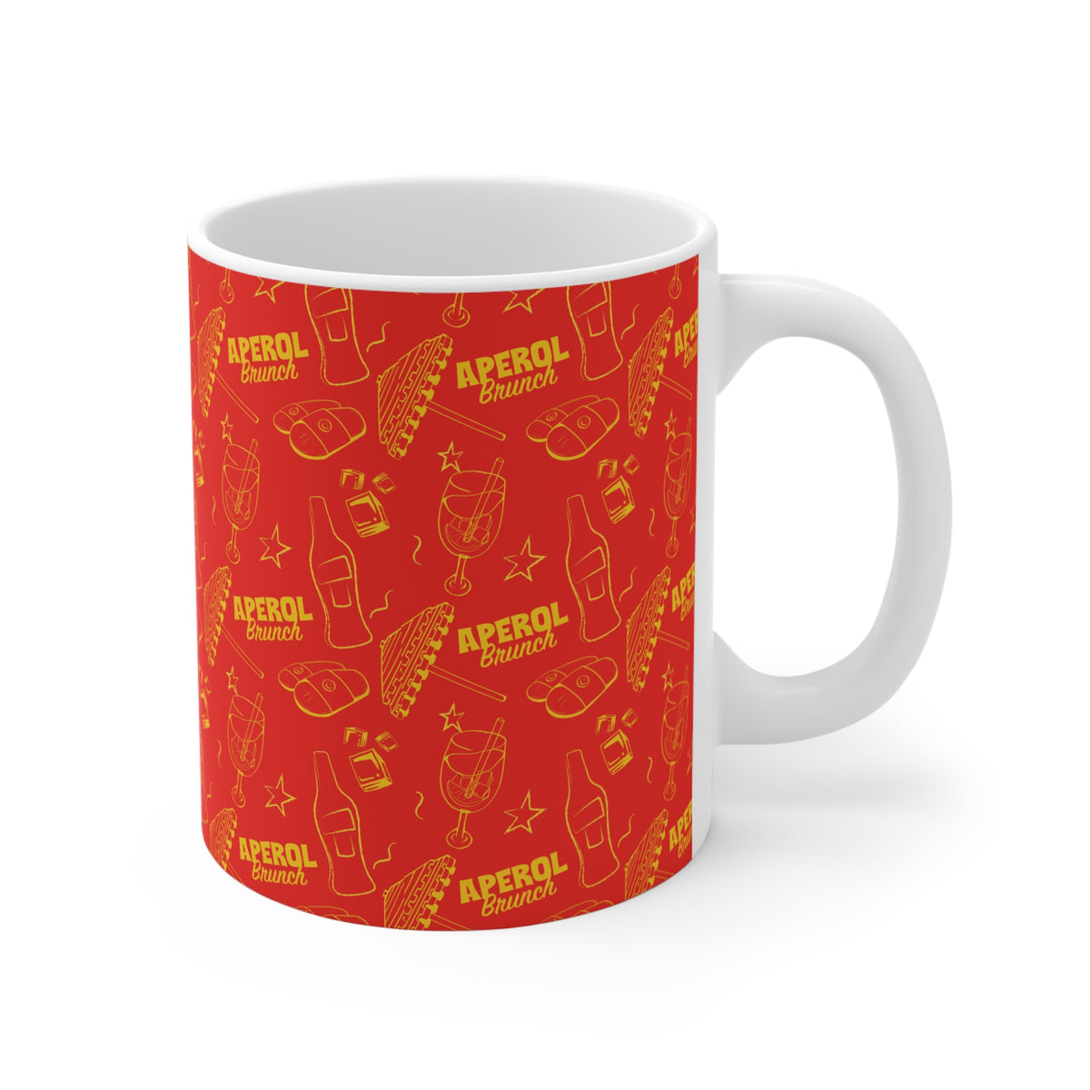 Aperol Brunch 11oz Coffee Mug — Red Brunch Collection Inspired Design