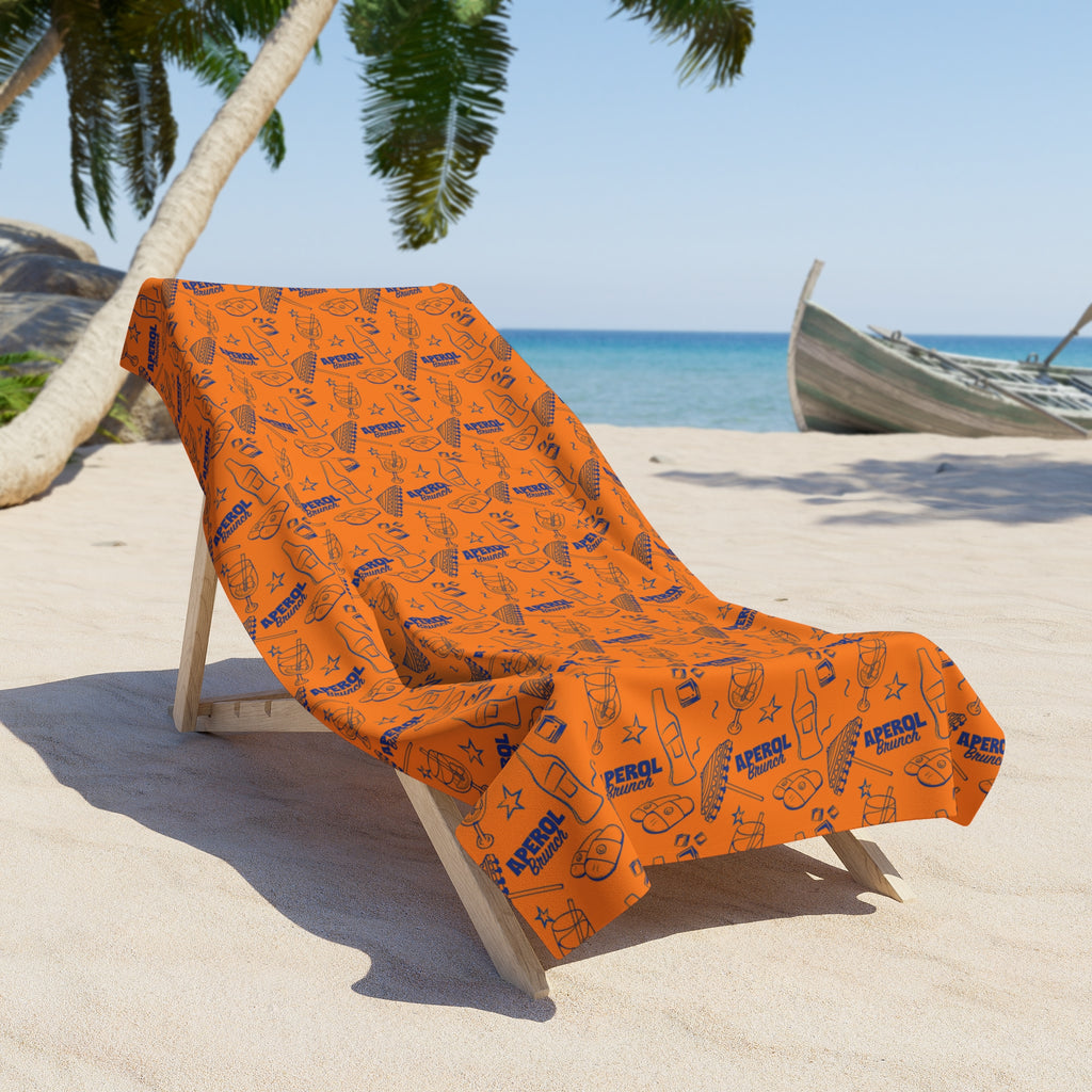 Aperol Brunch Beach Towel – Tropical Orange Summer Towel