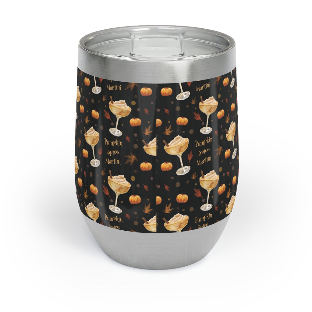Pumpkin Spice Martini 12oz Wine Tumbler  — Black Pumpkin Collection Inspired Design
