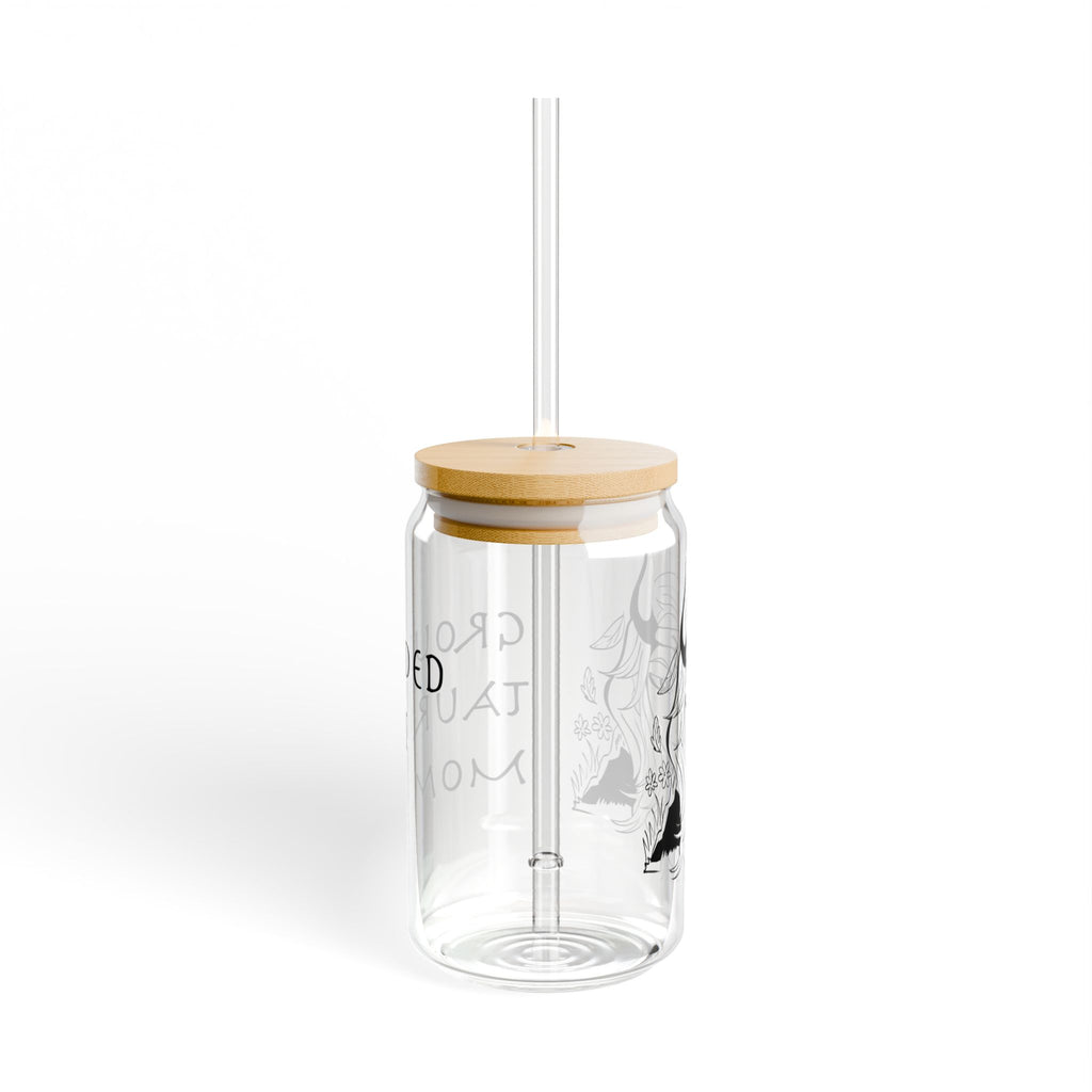 Taurus Mom Glass Cup – 16oz Zodiac Gift for Mom | Astrology Drinkware