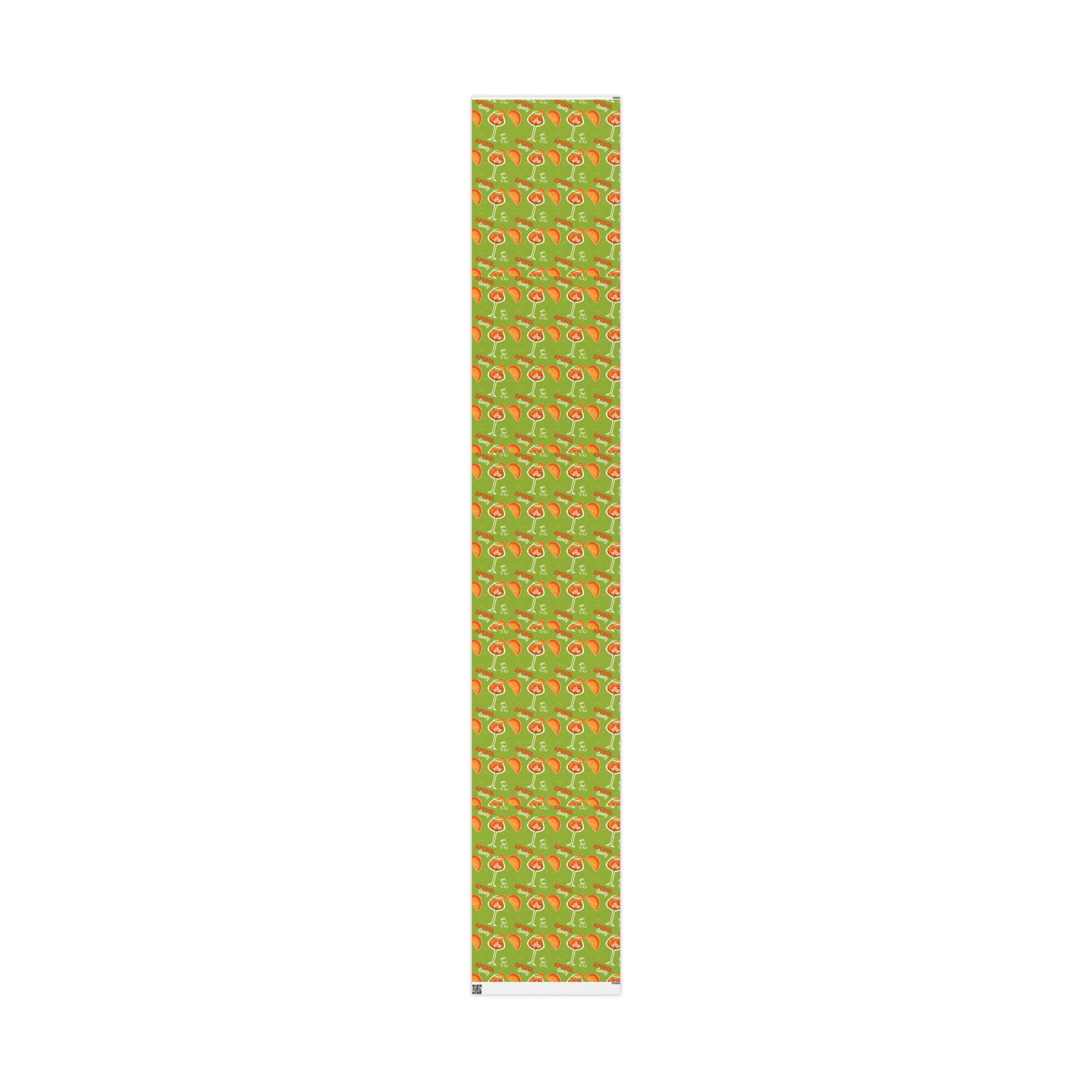 Aperol Spritz Peel Wrapping Paper Roll — Green Spritz Collection Inspired Design