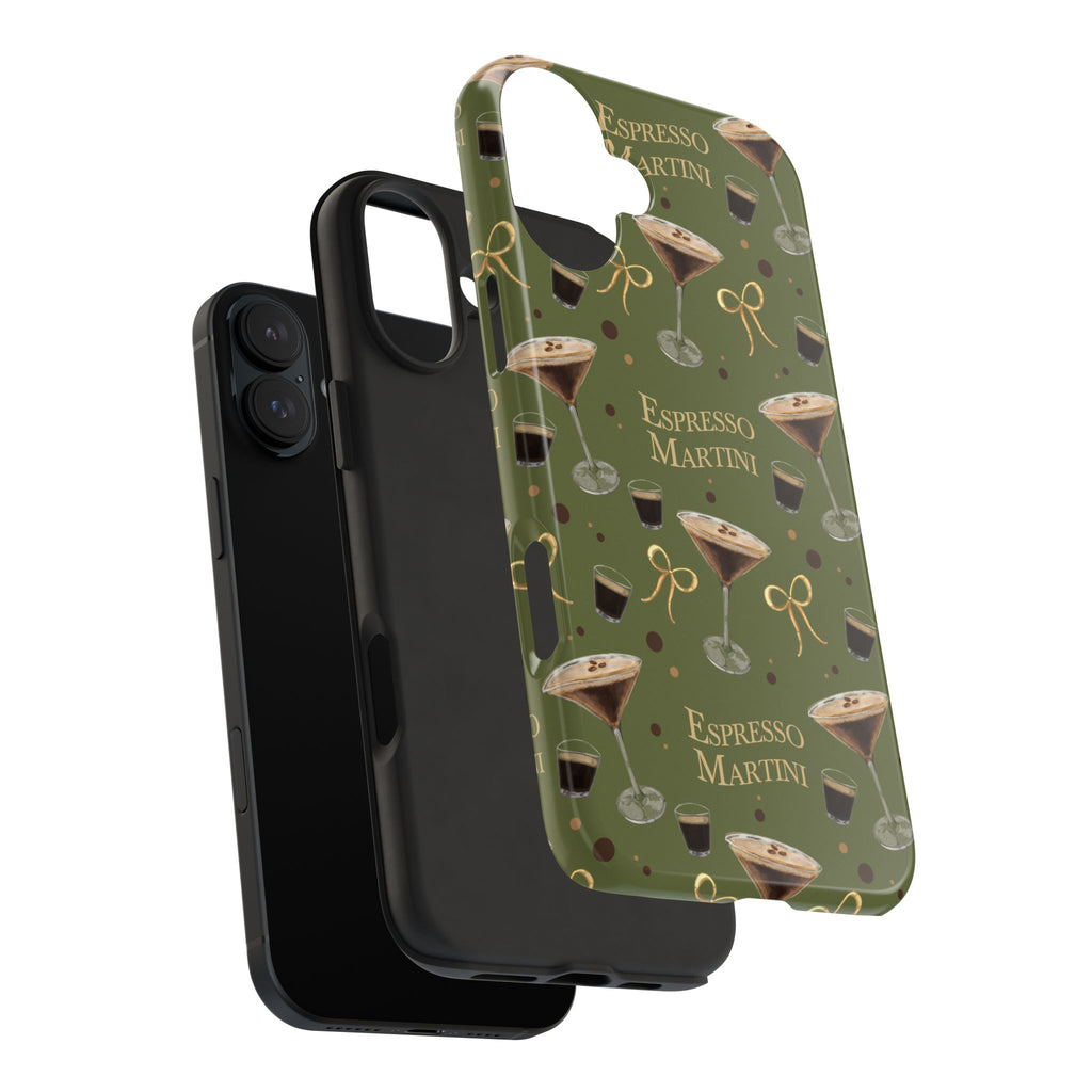 Espresso Martini Tough Phone Case — Olive Green Espresso Collection Inspired Design