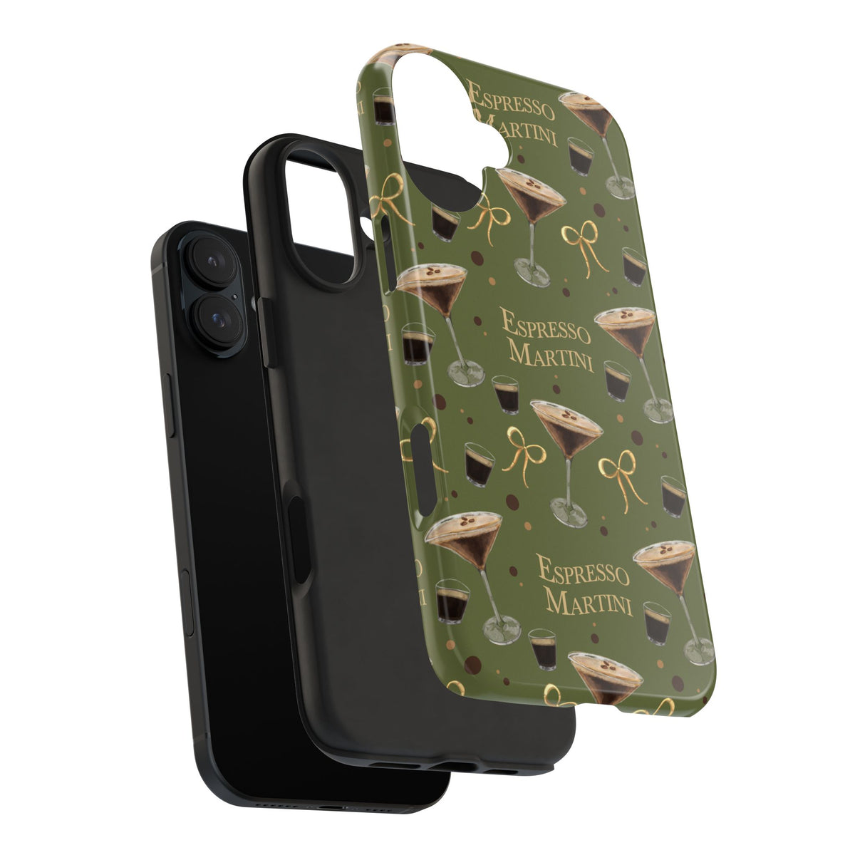 Espresso Martini Tough Phone Case — Olive Green Espresso Collection Inspired Design