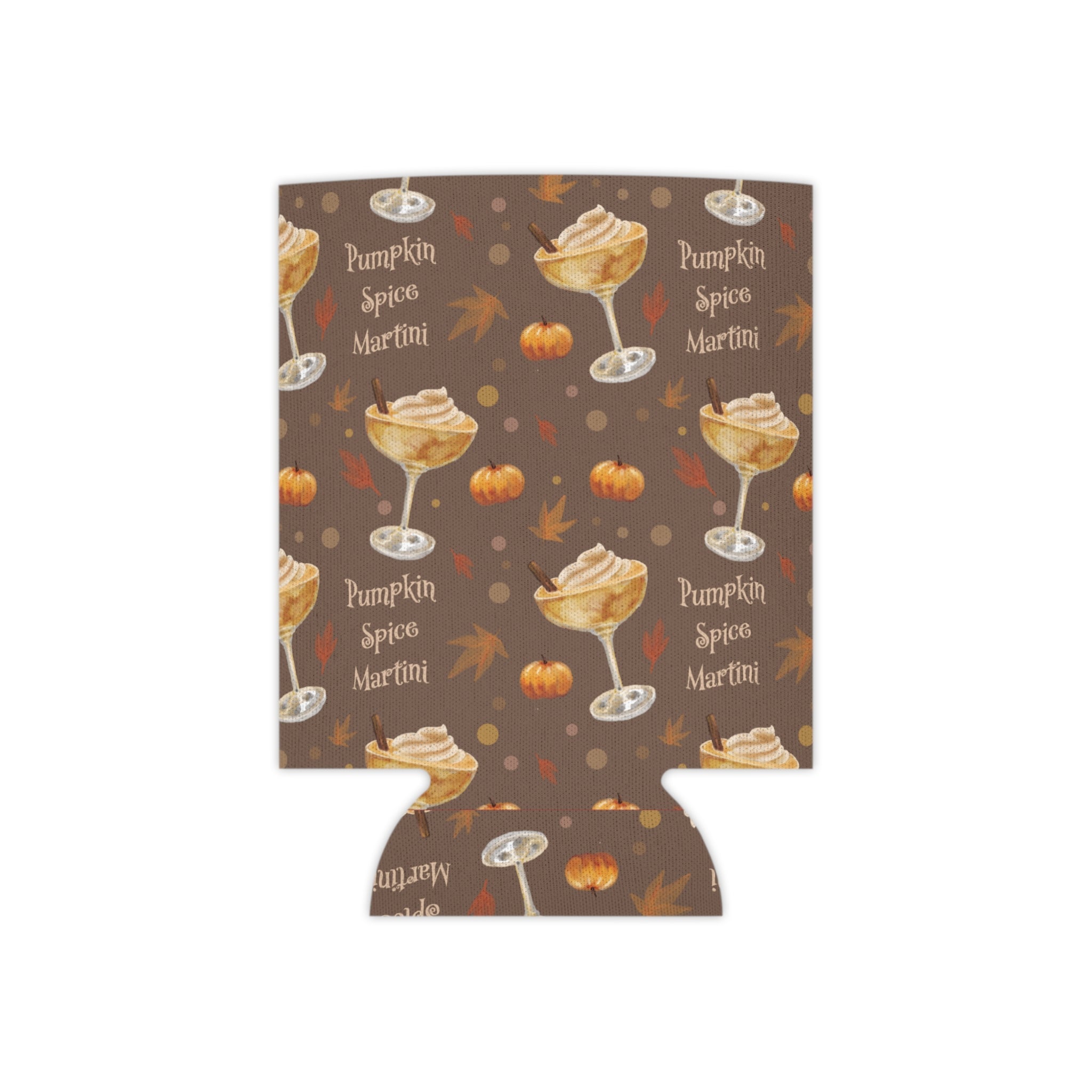 Pumpkin Spice Martini Can Cooler — Brown Pumpkin Collection Inspired Design