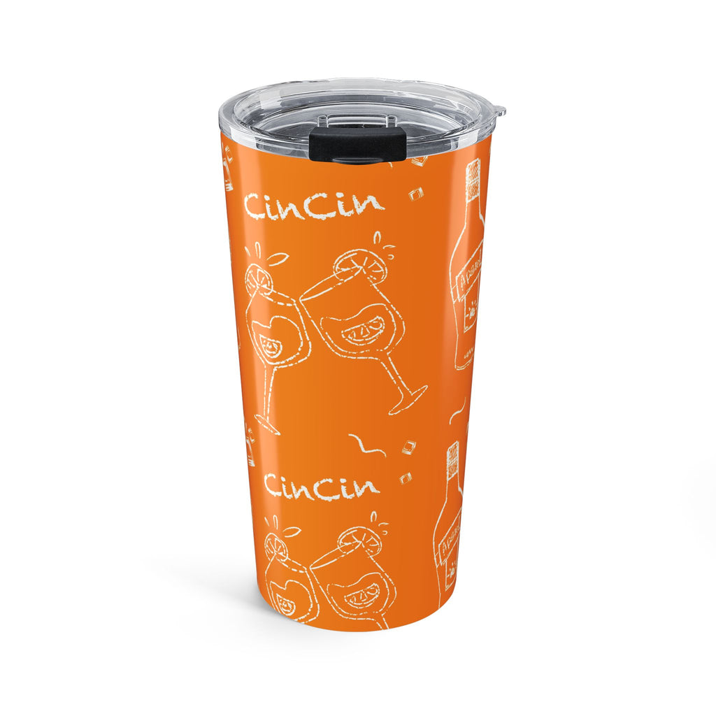 Cin Cin Aperol Inspired 20oz Tumbler | Orange Cocktail Travel Mug | Stainless Steel Insulated Cup | Happy Hour Gift | Hostess Gift