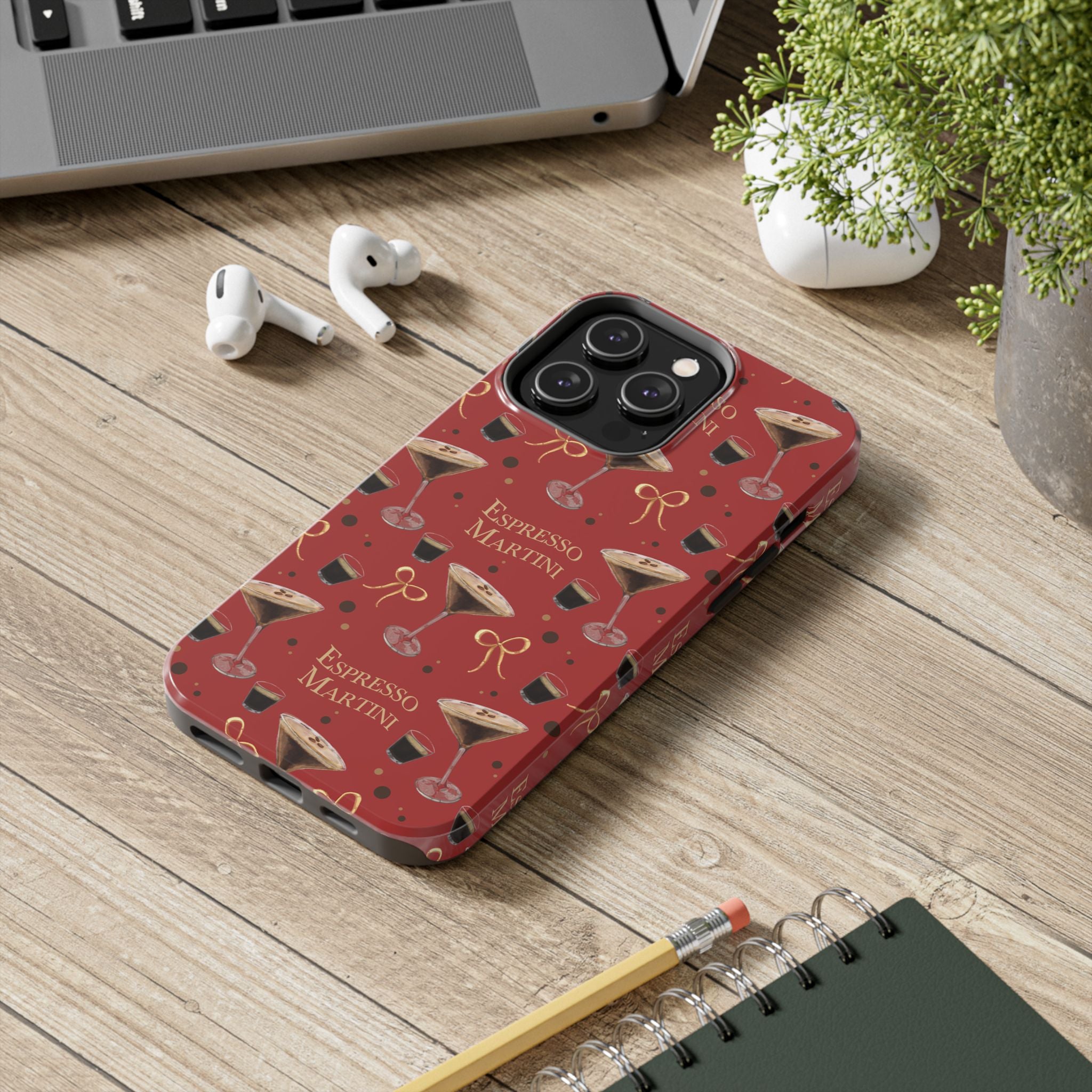 Espresso Martini Tough Phone Case — Red Espresso Collection Inspired Design