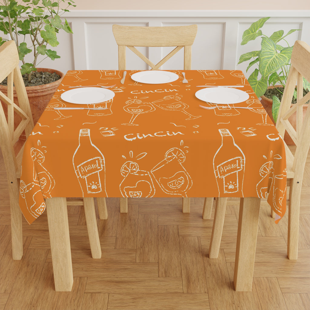 Cin Cin Tablecloth — Orange Cin Cin Collection Inspired Design