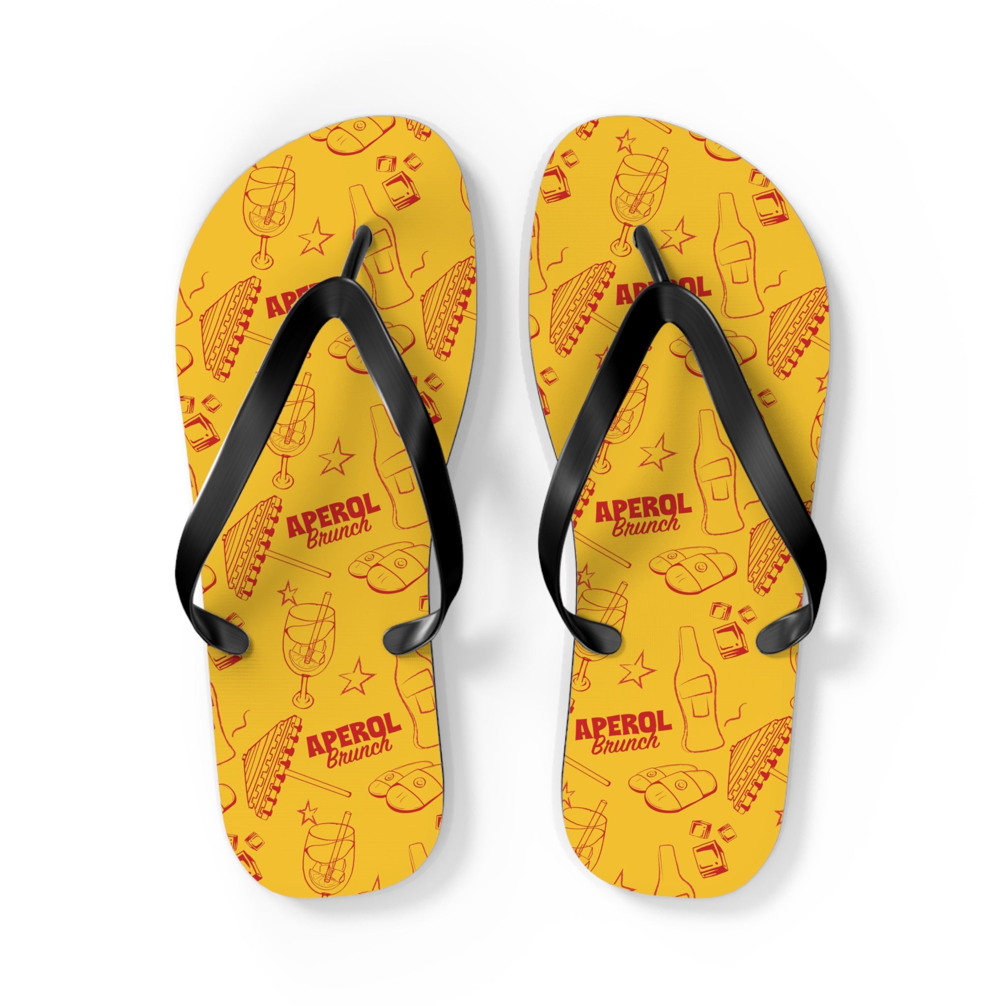 Aperol Brunch Flip Flops – Aperol Yellow Collection Inspired Design