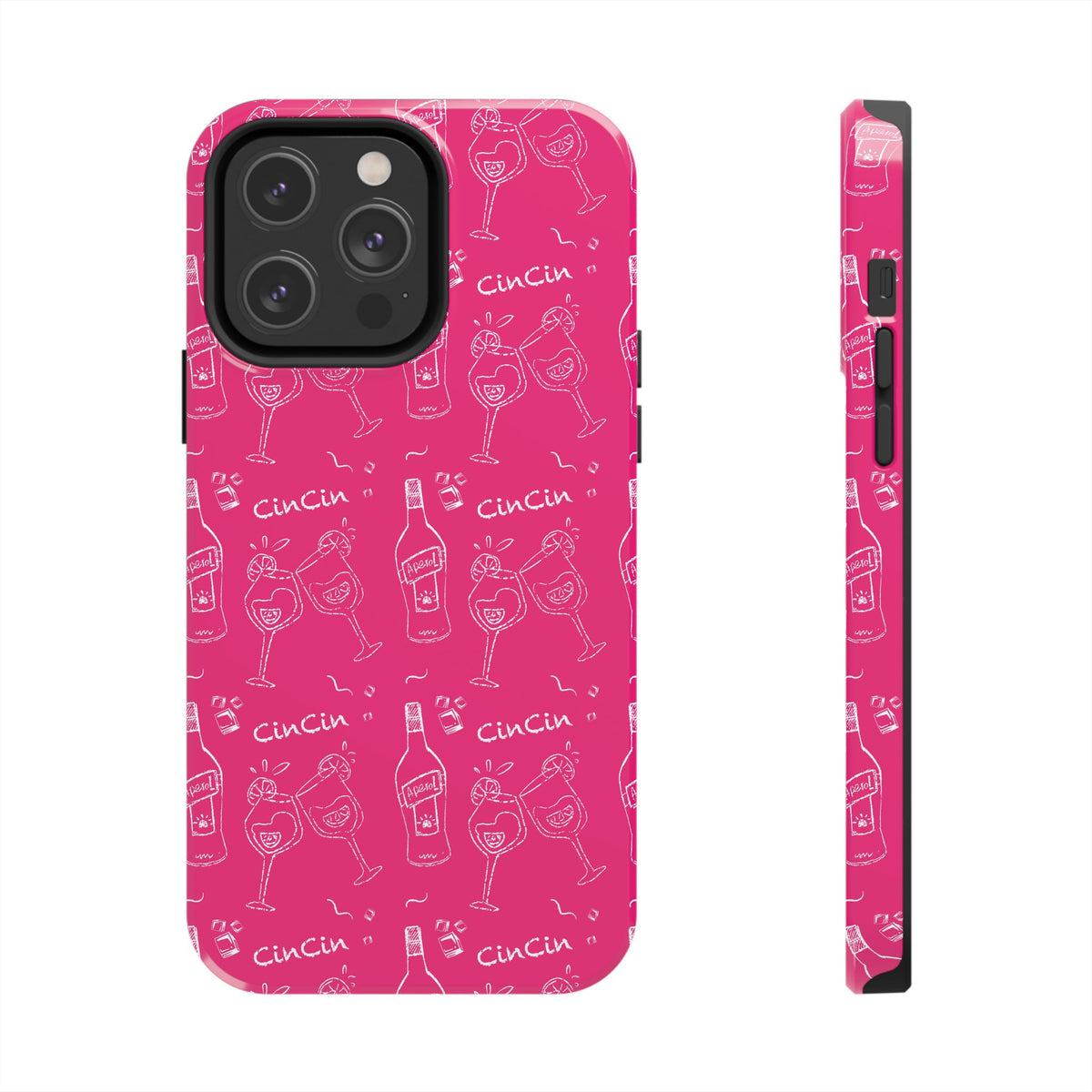 Cin Cin Spritz Tough Phone Case — Magenta Citrus Cocktail Pattern