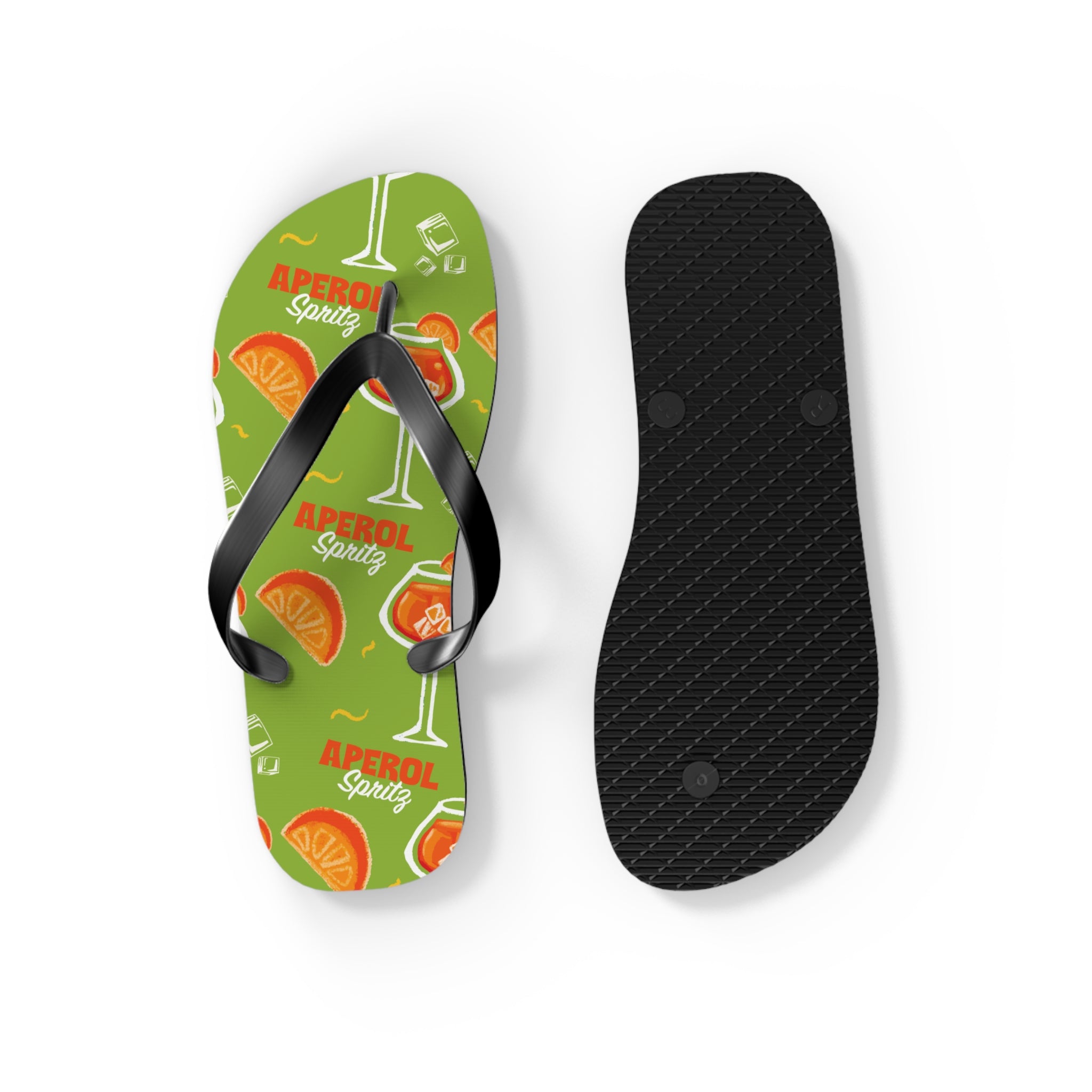 Aperol Spritz Flip Flops – Green Spritz Collection Inspired Design