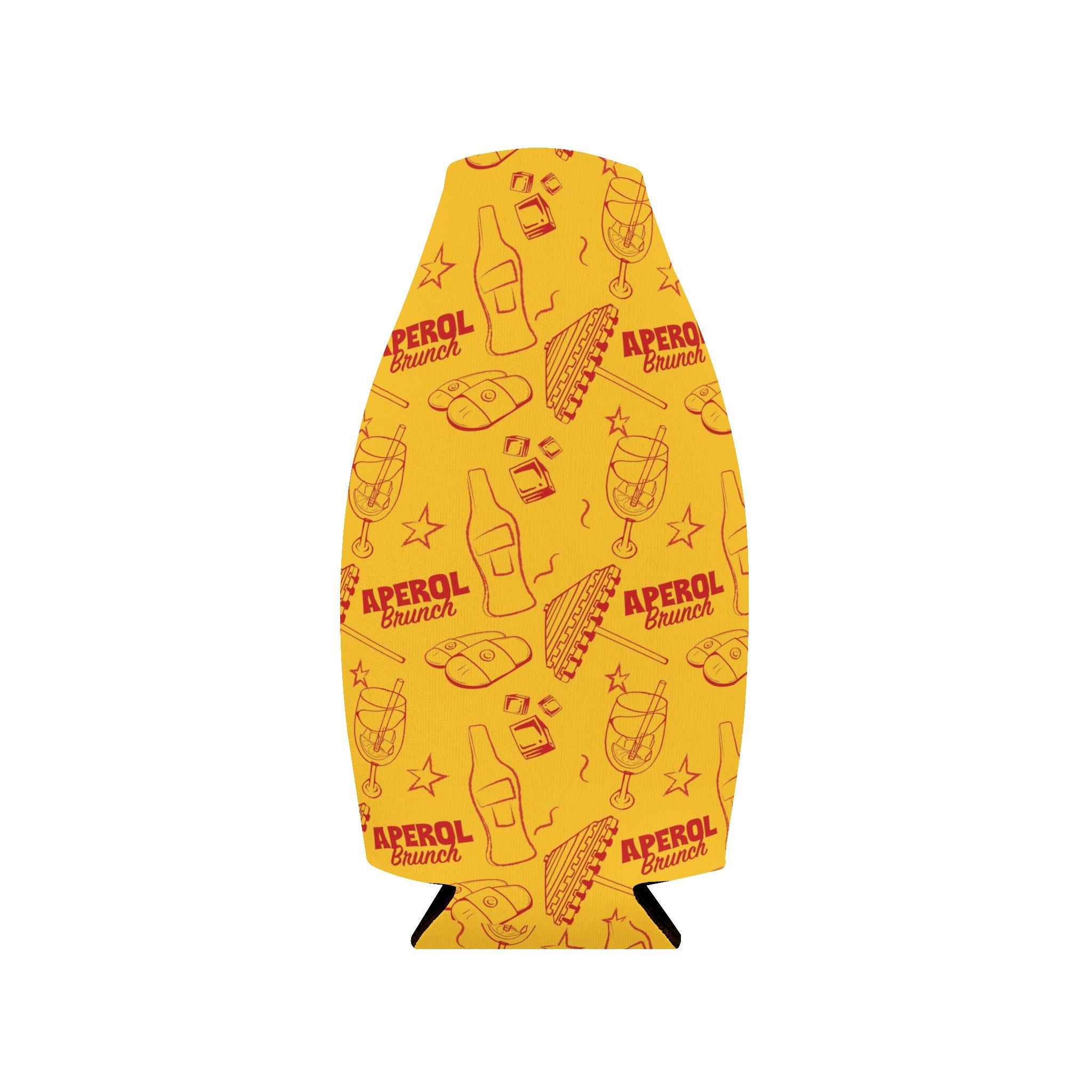 Aperol Brunch Zip-Up Bottle Cooler Sleeve - Aperol Yellow Collection Inspired Design