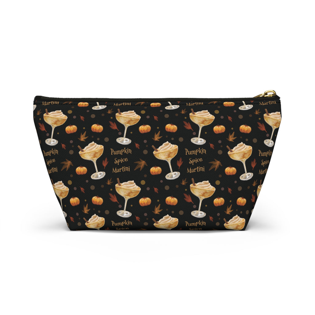 Pumpkin Spice Martini Accessory Pouch — Black Pumpkin Collection Inspired Design