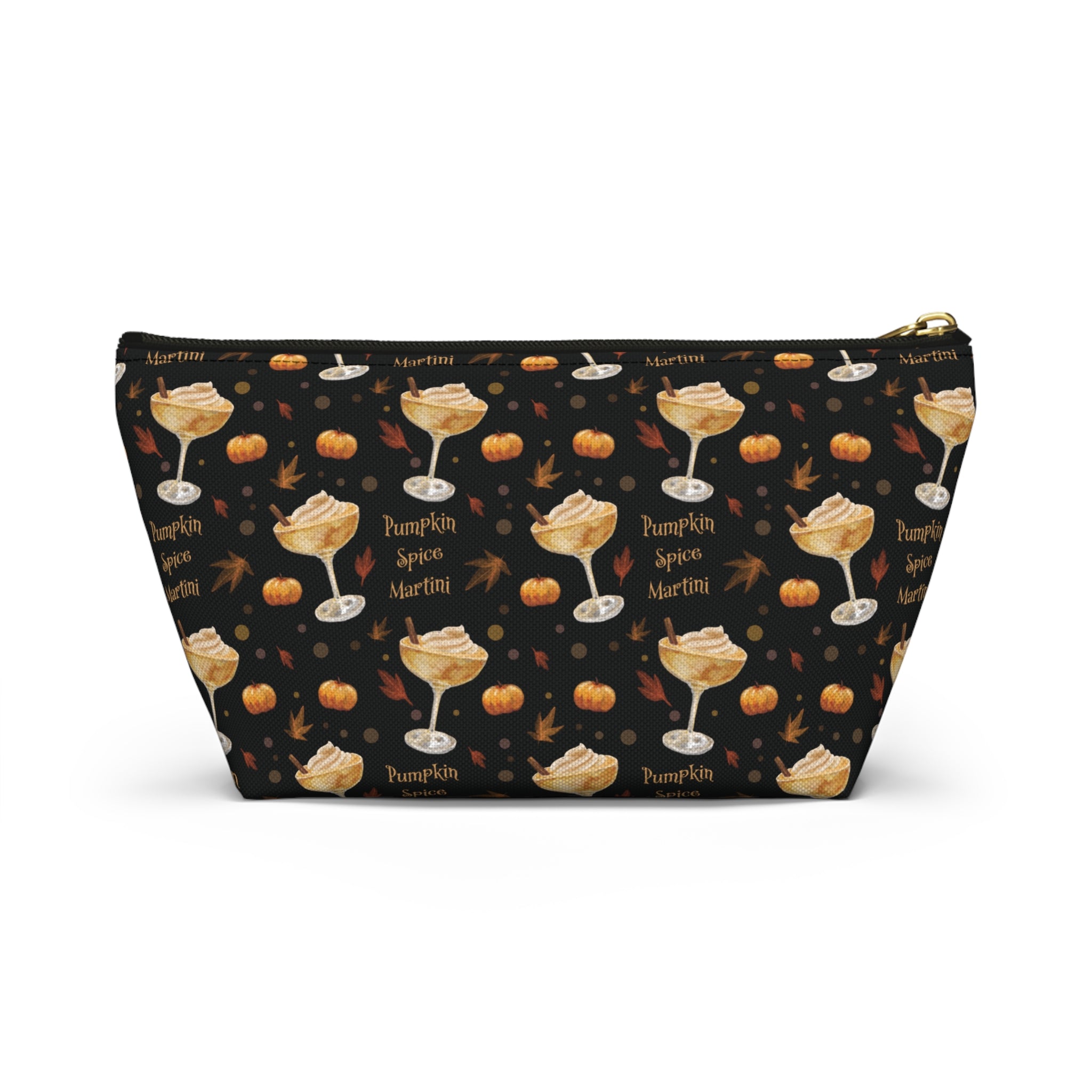 Pumpkin Spice Martini Accessory Pouch — Black Pumpkin Collection Inspired Design