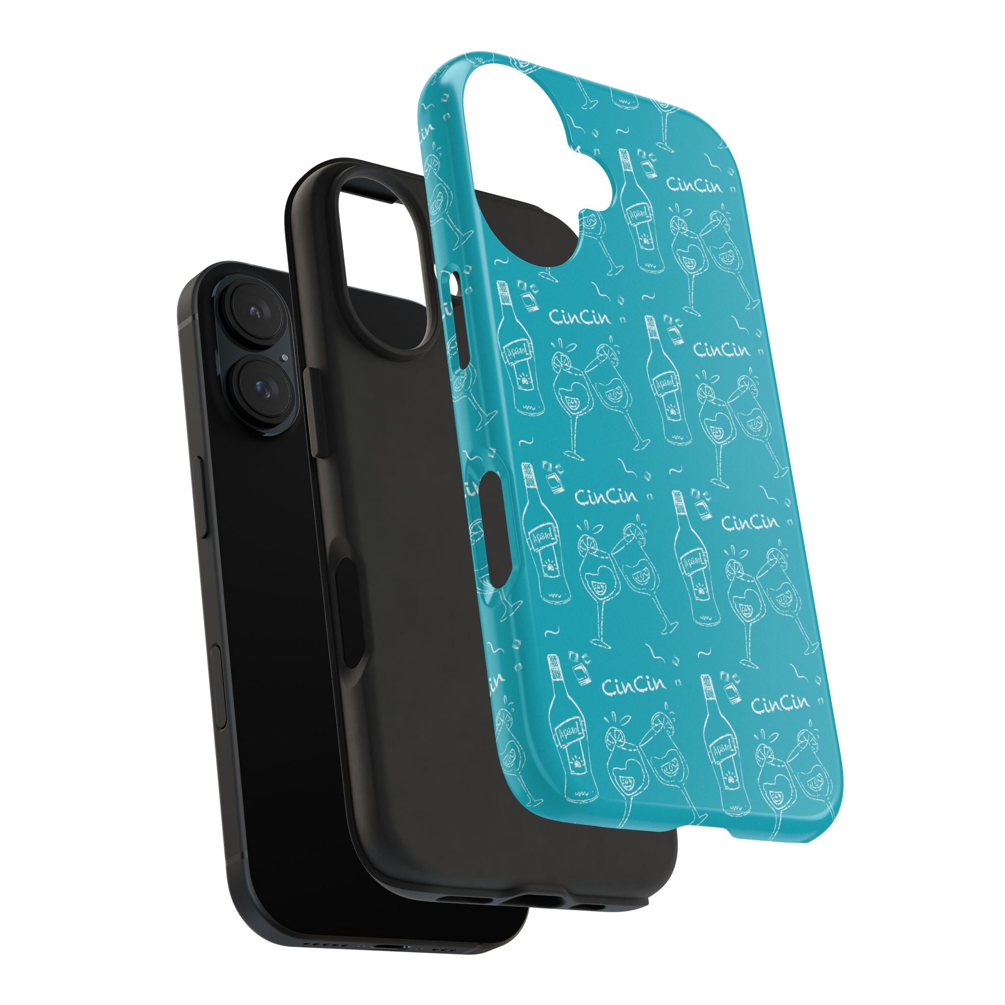 Cin Cin Spritz Tough Phone Case — Turquoise CinCin Brunch Collection Inspired Design