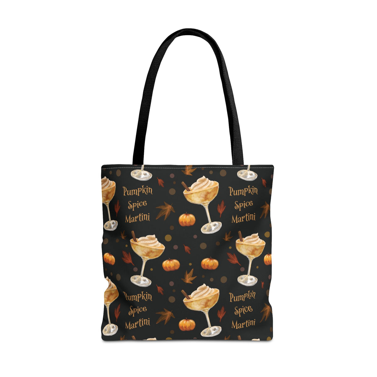 Pumpkin Spice Martini Tote Bag — Black Pumpkin Inspired Design