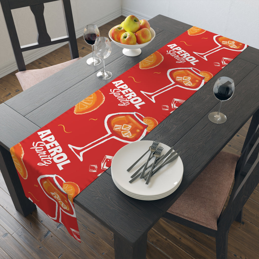 Aperol Spritz Table Runner — Aperol Red Collection Inspired Design