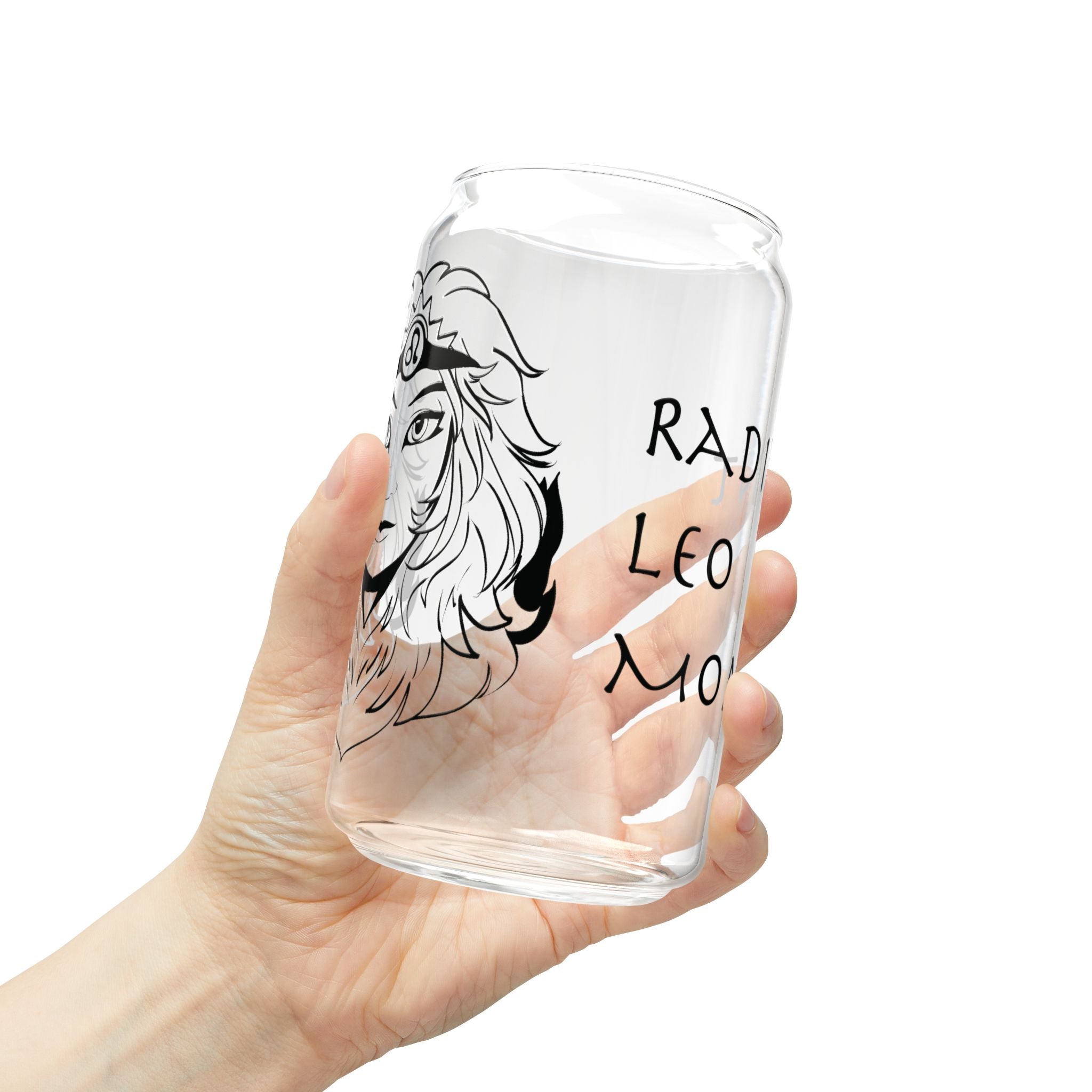 Leo Mom Gift – 16oz Zodiac Sipper Glass for Mom | Astrology Glass Cup