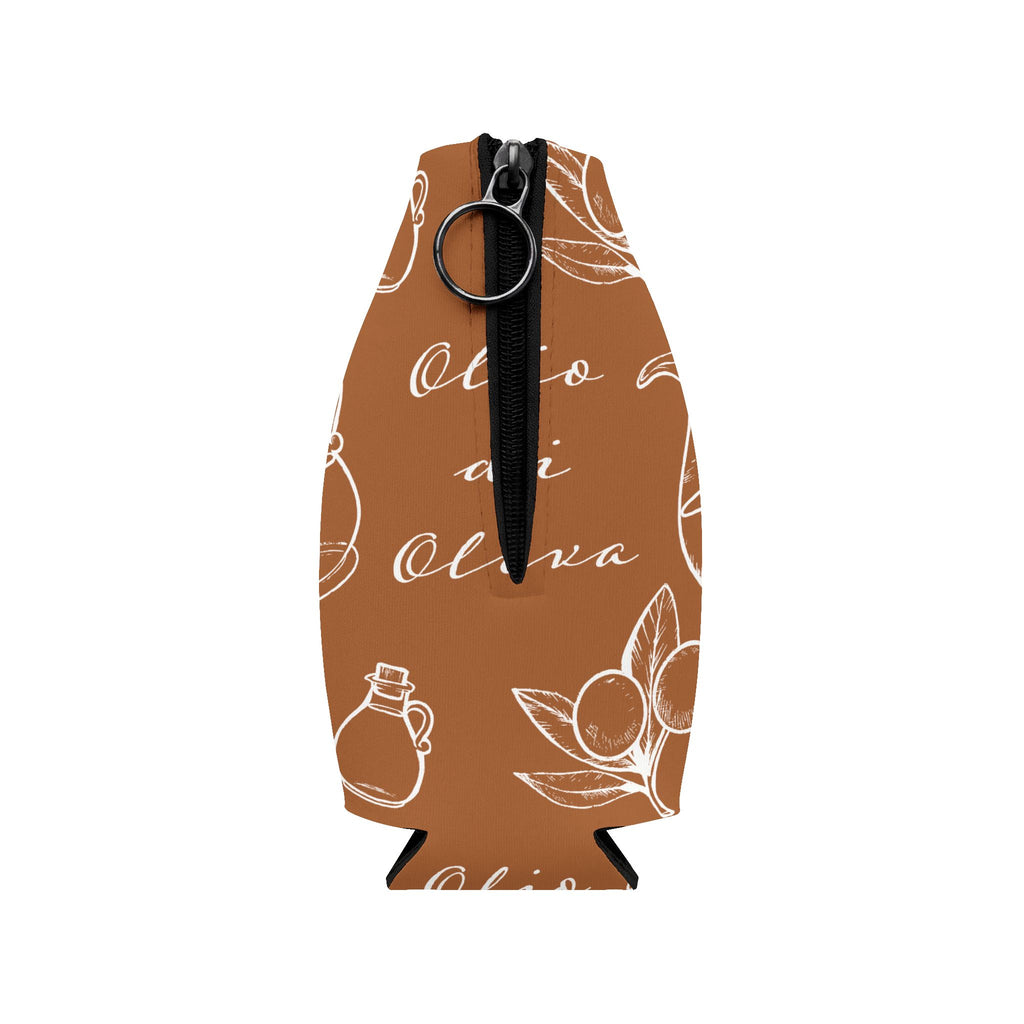 Olive Oil Bottle Cooler Sleeve – Italian Kitchen Bottle Koozie | Mediterranean Picnic Accessor