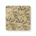Pizza Pattern Cork Coasters — Set of 4 Rustic Kitchen Drink Coasters
