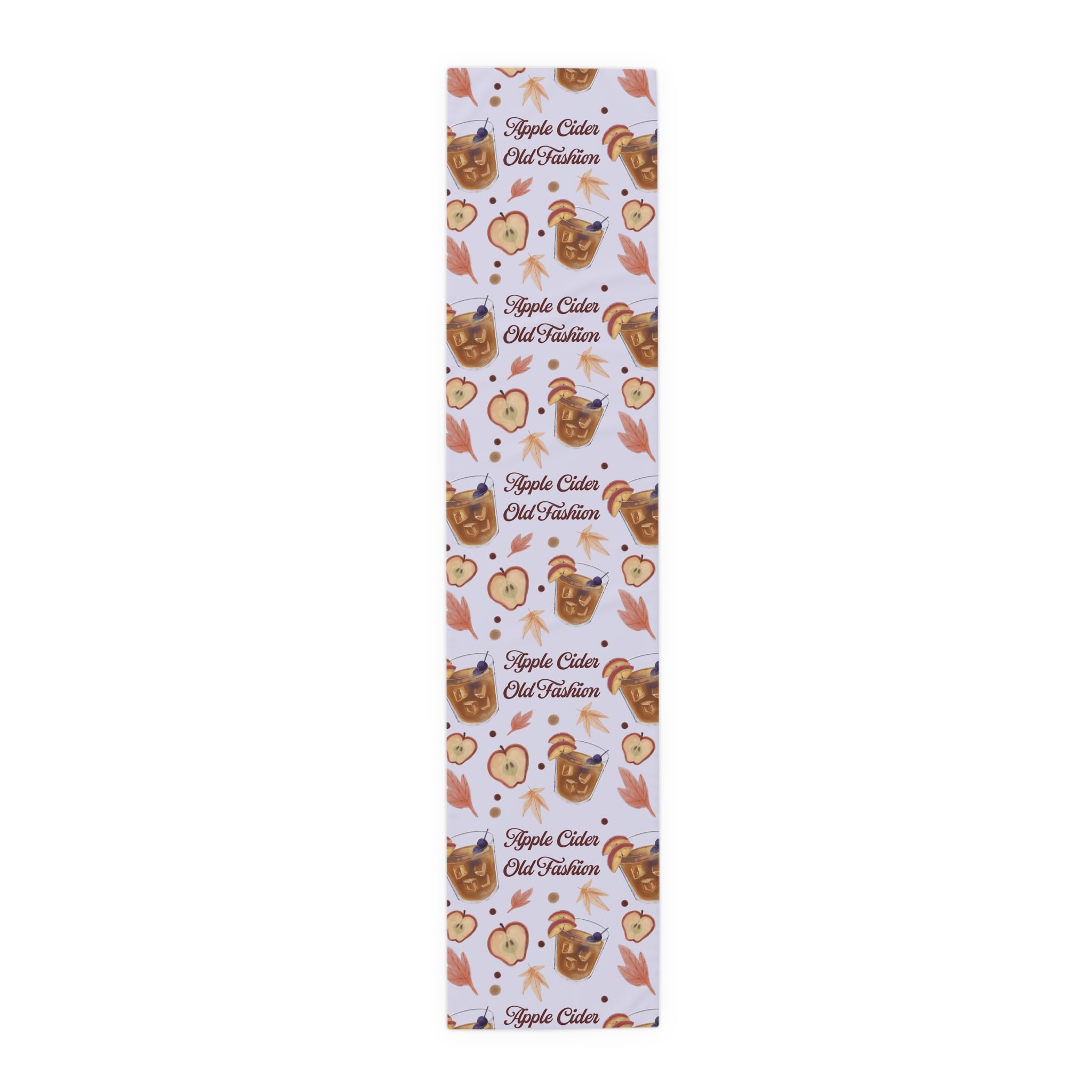 Apple Cider Old Fashioned Table Runner — Light Violet Apple Cider Collection Inspired Design