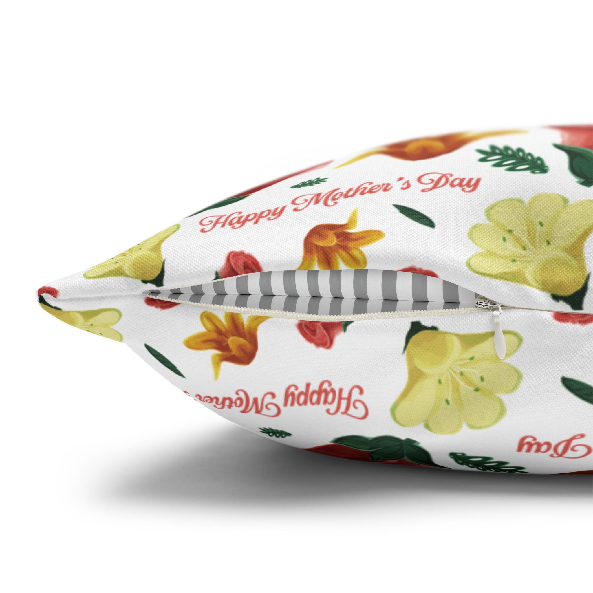 Gift for Mom Floral Throw Pillow Cover – Mother’s Day Botanical Cushion | Spring Home Decor