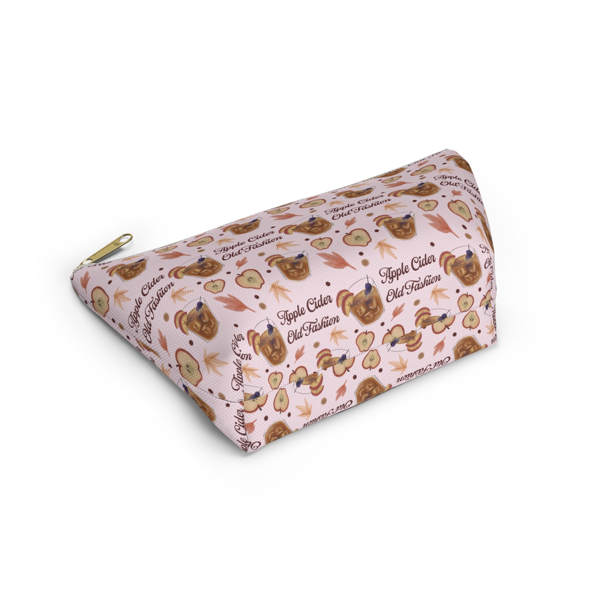 Apple Cider Old Fashioned Accessory Pouch  — Light Pink Apple Cider Collection Inspired Design