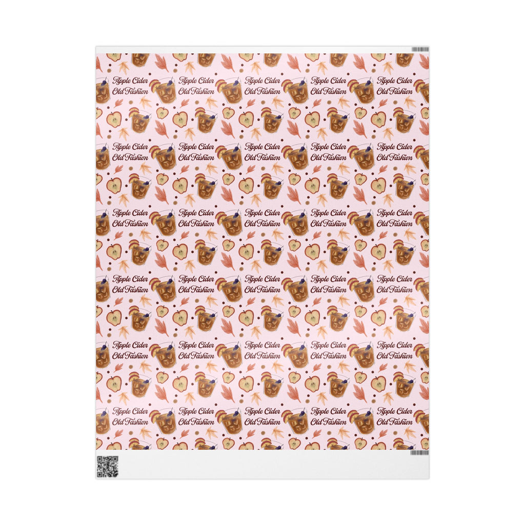 Apple Cider Old Fashioned Wrapping Paper Roll — Light Pink Apple Cider Collection Inspired Design