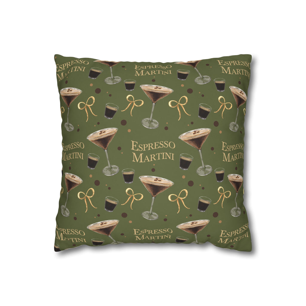 Espresso Martini Pillowcase — Olive Green Espresso Collection Inspired Design