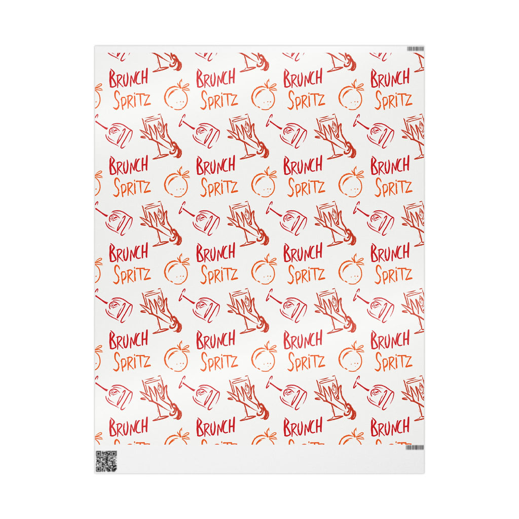 Brunch Spritz Peel Wrapping Paper Roll — White Brunch Collection Inspired Design