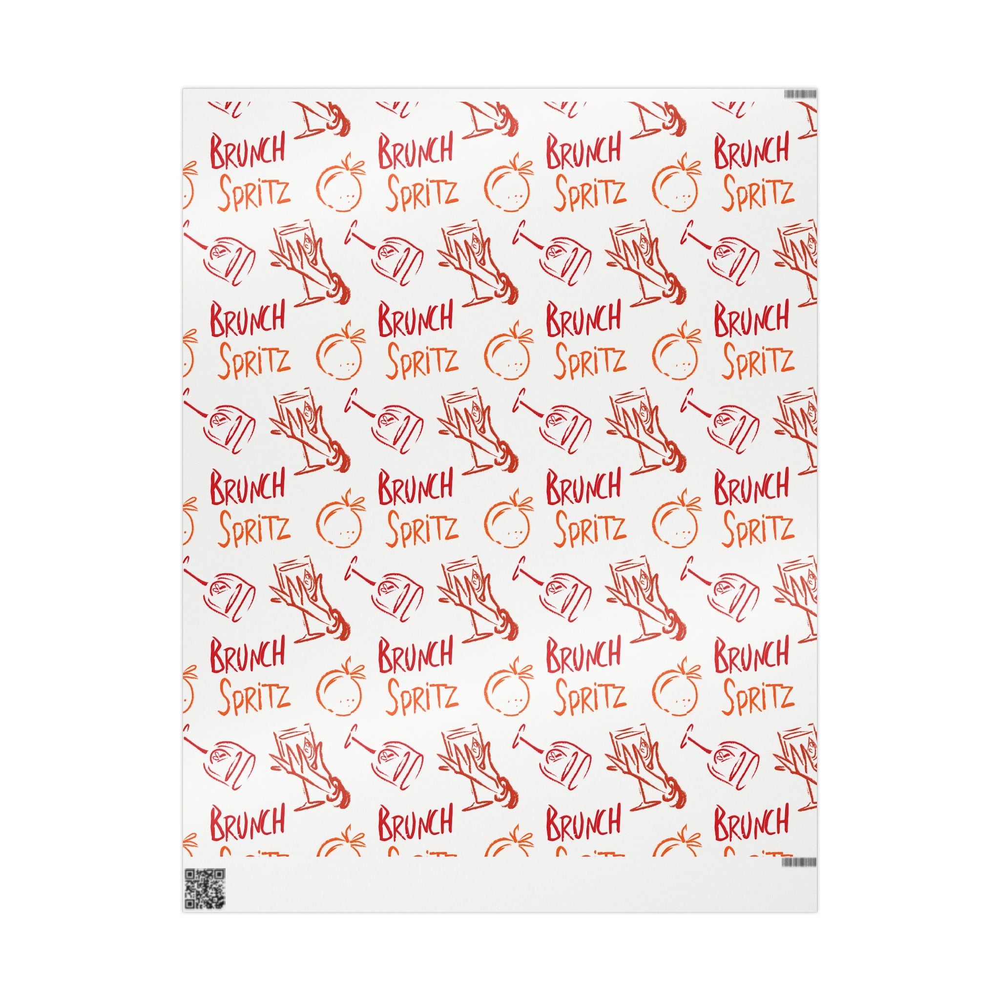 Brunch Spritz Peel Wrapping Paper Roll — White Brunch Collection Inspired Design