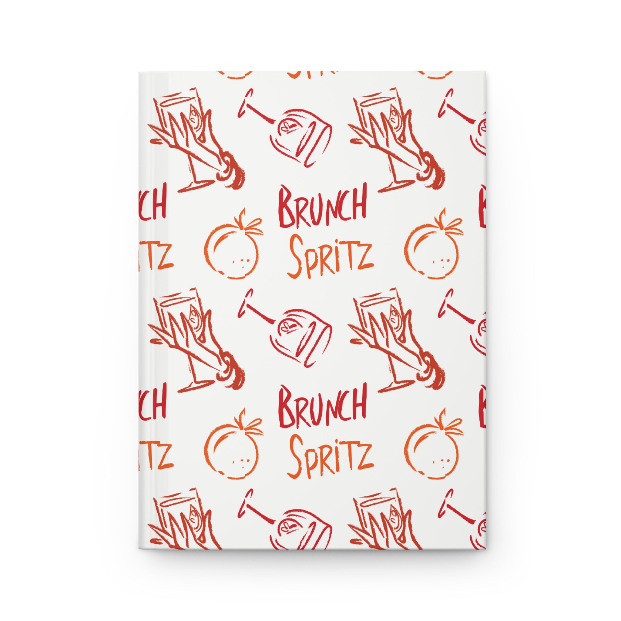 Brunch Spritz Hardcover Journal — White Brunch Collection Inspired Design