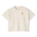 Women's Boxy Tee — Olive Branch Minimalist Graphic (Olio di Oliva)