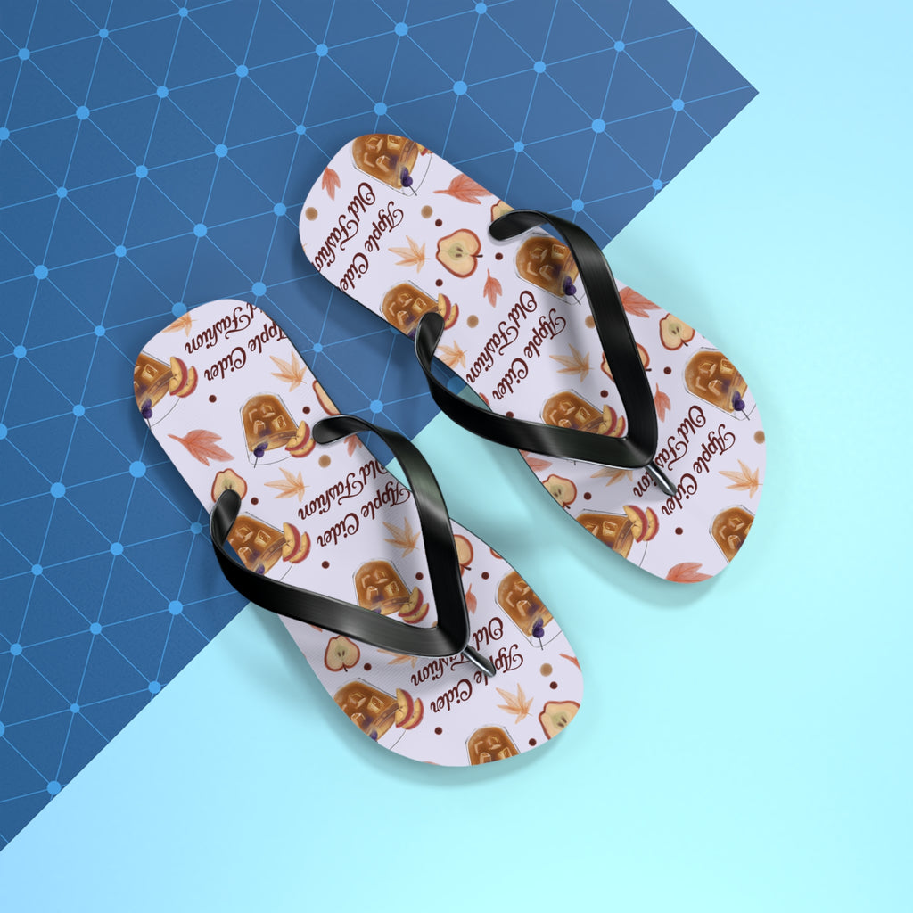 Apple Cider Old Fashioned Flip Flops — Light Violet Apple Cider Collection Inspired Design