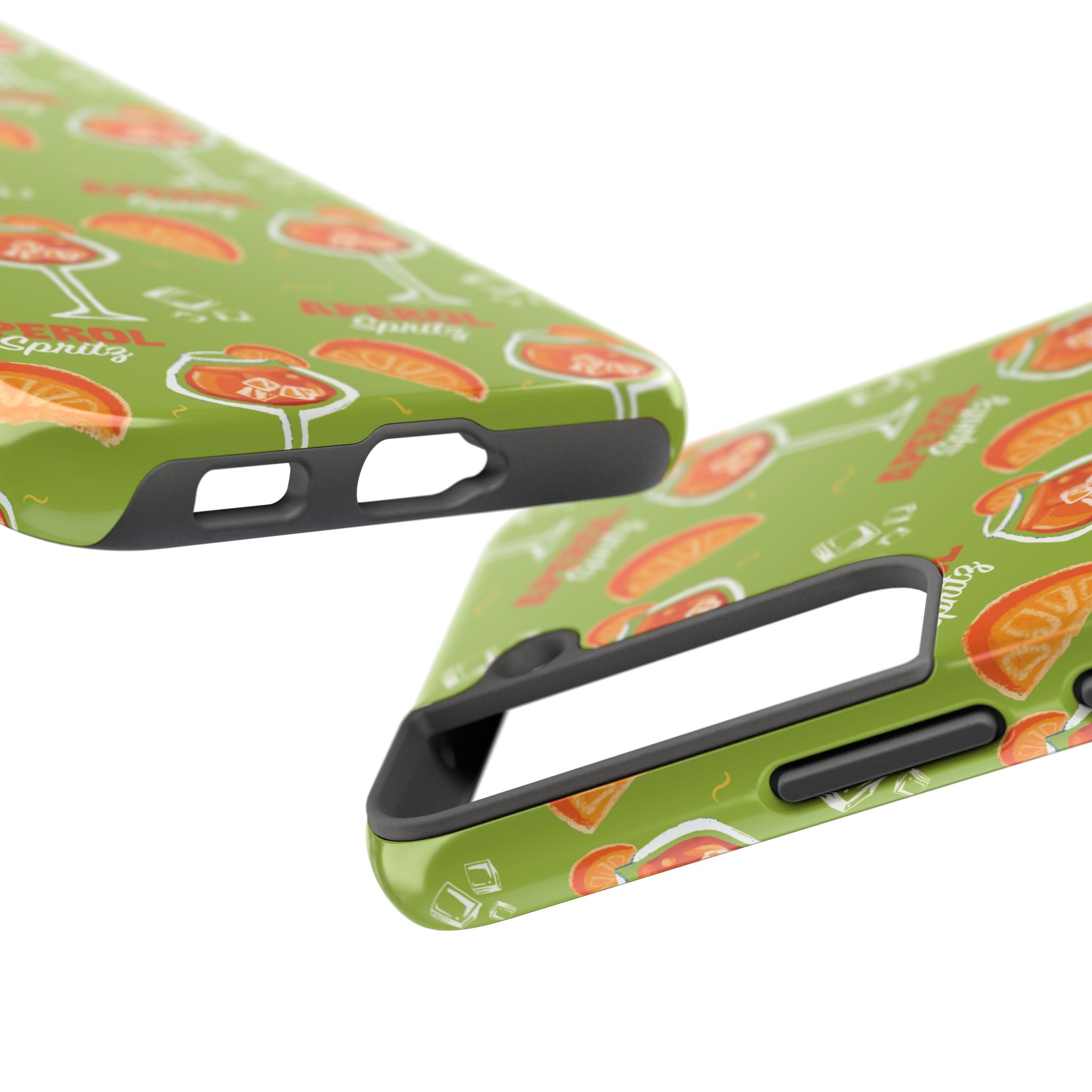 Aperol Spritz Pattern Tough Phone Case — Green Spritz Collection Inspired Design