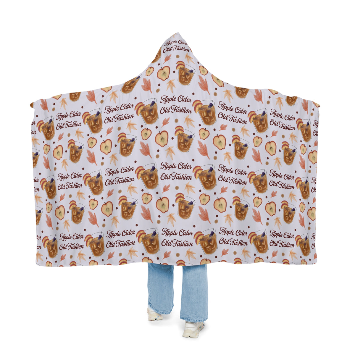 Apple Cider Old Fashion Hooded Throw Blanket – Light Violet Apple Cider Collection Inspired Design