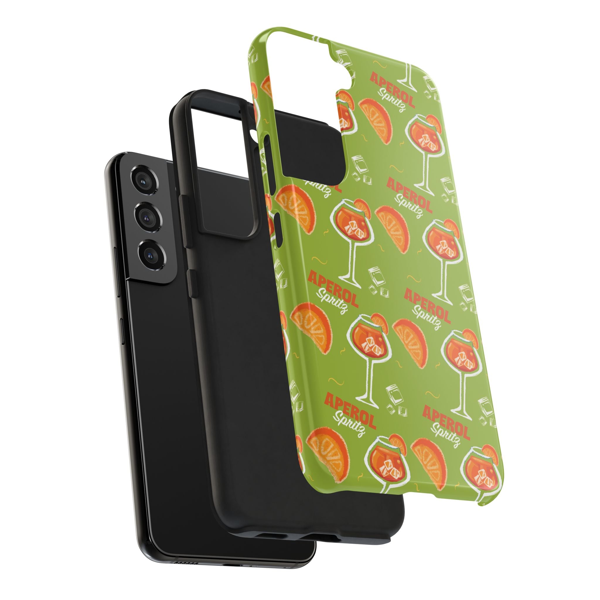 Aperol Spritz Pattern Tough Phone Case — Green Spritz Collection Inspired Design