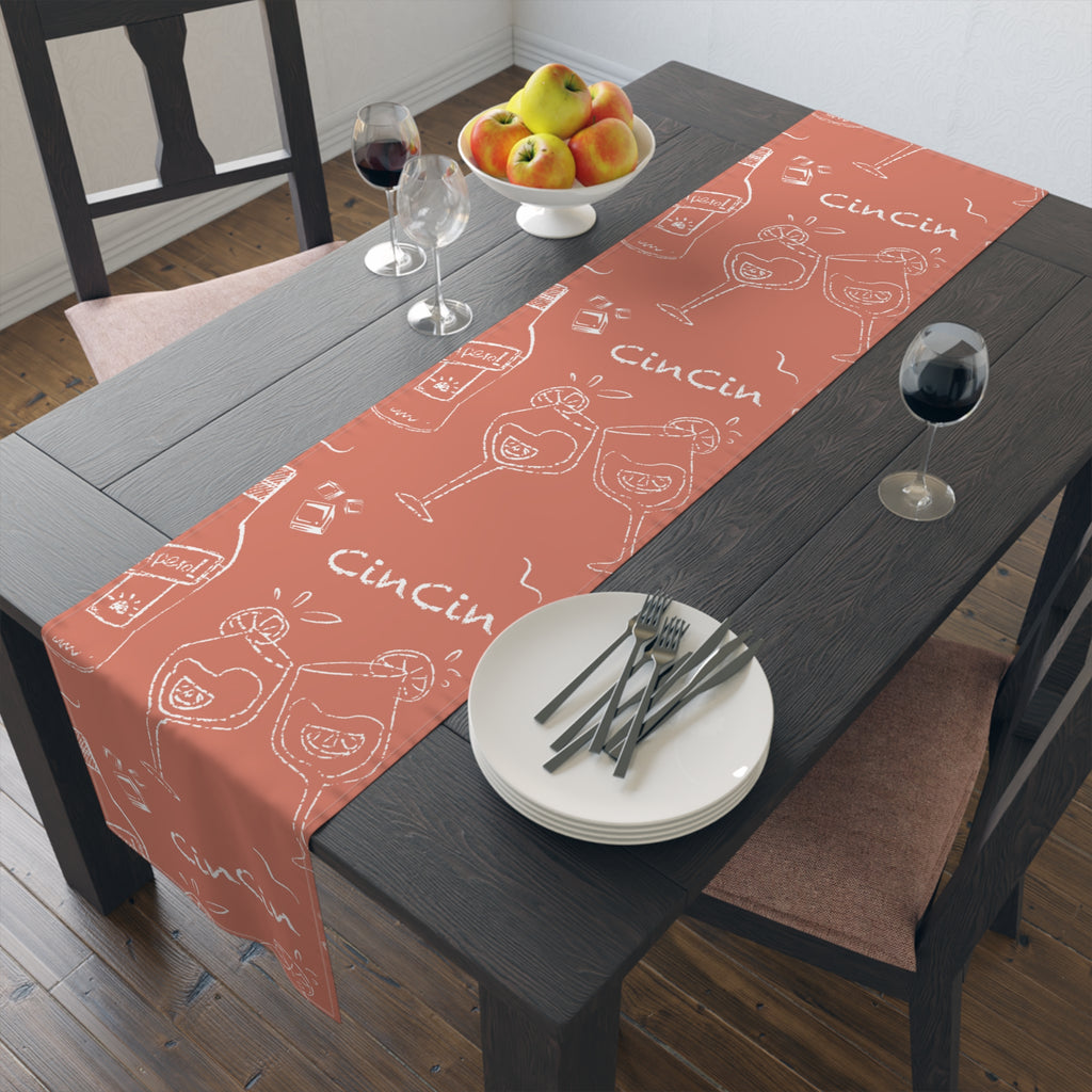 Cin Cin Table Runner — Red Cin Cin Collection Inspired Design