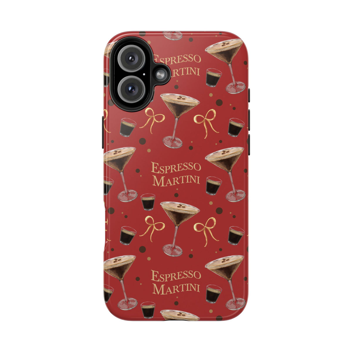 Espresso Martini Tough Phone Case — Red Espresso Collection Inspired Design