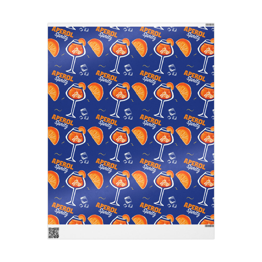 Aperol Spritz Peel Wrapping Paper Roll — Blue Spritz Collection Inspired Design
